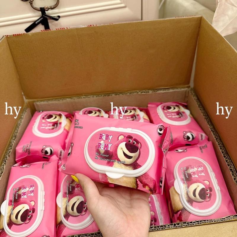Combo 10 gói khăn ướt Gấu Dây tự nhiên không mùi, dưỡng da tốt, giảm giá cuối tuần - Voi baby  cotton khanu otchobe 3