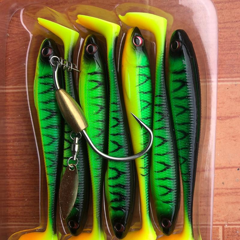  Combo mồi mềm nff và lưỡi BTC thép trắng ko rỉ Lure Fishing Câu Cá 