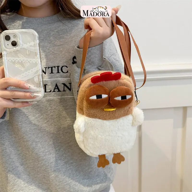 Madora Tas Selempang Anak Sling Bag HP Gadget Crossbody Shoulder Bag Cikin Rooster Lucu Mata Bengkak 4
