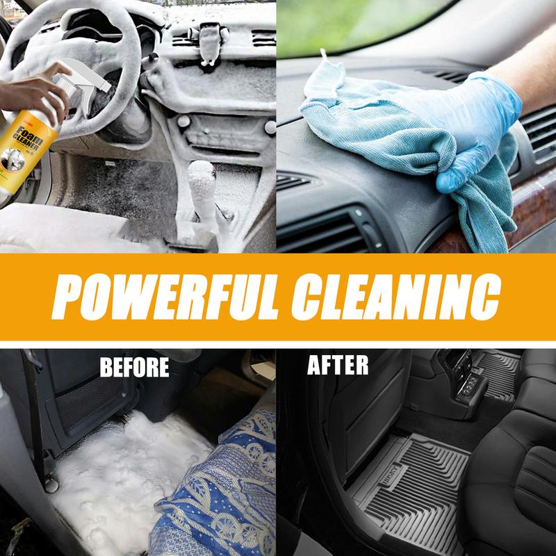 Product Introduction of Multi-function Foam Cleaner Car Interior decontamination Cleaning foam cleaner for leather seats Household car  shampoo 13