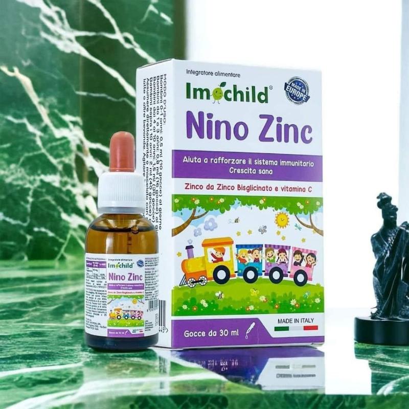 Tặng sữa tắm chọn quà Imochild Nino Zinc - Kẽm nhỏ giọt cho trẻ từ sơ sinh giúp tăng đề kháng cho bé bé ăn ngon 30 ml -An Chi Pharma
