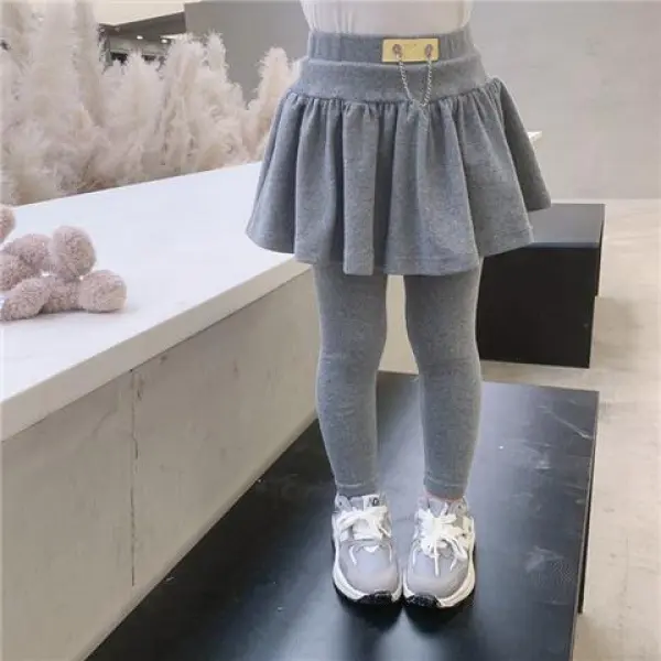 Quần Culottes Cho Em Bé Gái, Phong Cách Phương Tây, Đệm Nhung Giả, Quần Legging Ôm Sát Hàng Mới Về, Thích Hợp Cho Trẻ Em 0
