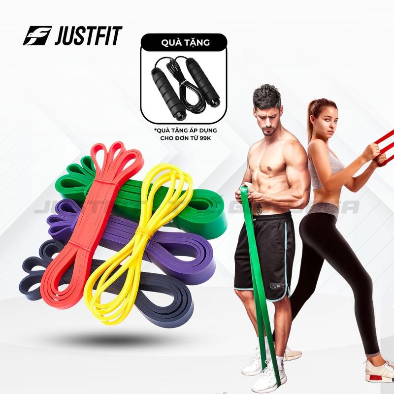 Dây kháng lực JUSTFIT power band, powerband tập gym, tập yoga, thể dục tập chân nam nữ Tập Cơ Tay Cao Su Tập Yoga