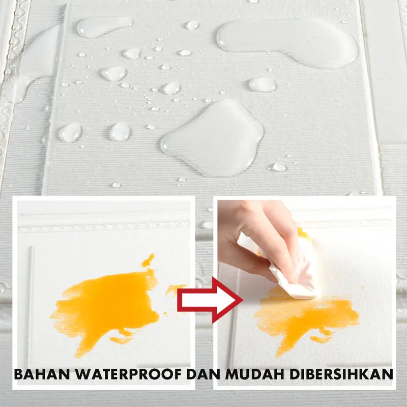 Wallpaper Dinding 3D Motif kotak-kotak 70x70cm 3d Timbil Self Adhesive  kotak 3