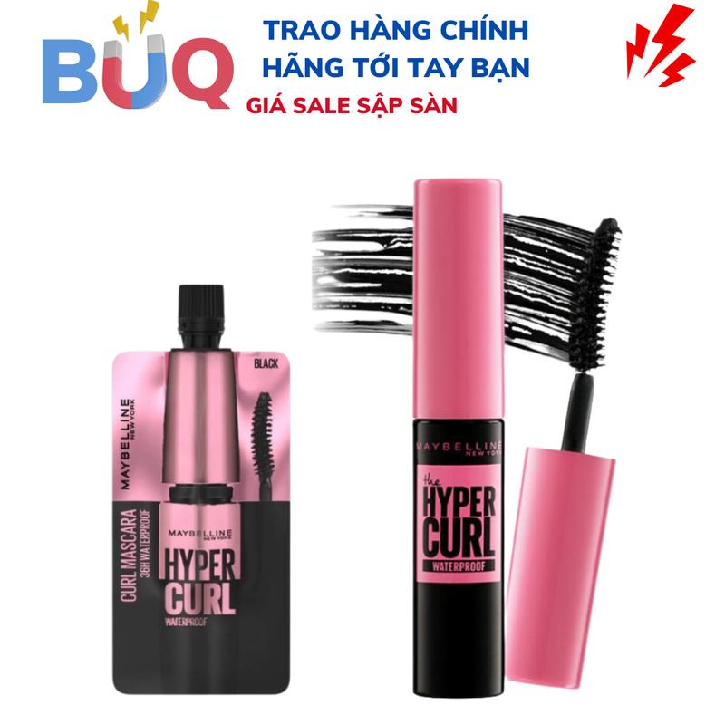 Mini size Mascara Maybelline Dài Mi Và Cong Mi Maybelline New York Hyper Curl Waterproof 3ml 4.5ml