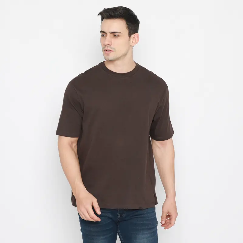 Kale Dexter T-Shirt Organic Cotton 24s Oversize Fit | Brown 4