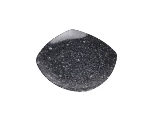 Dĩa Nhựa Melamine Vân Đá Đen 1