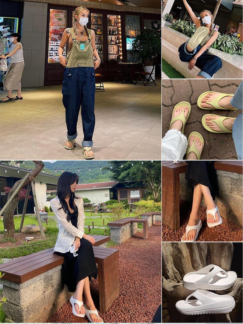 Product Introduction of 4cm Summer Platform Slippers Women's Fashionable Outdoor Wear Drooping Sandals Couple Flip-Flops Beach Flip-Flops 8