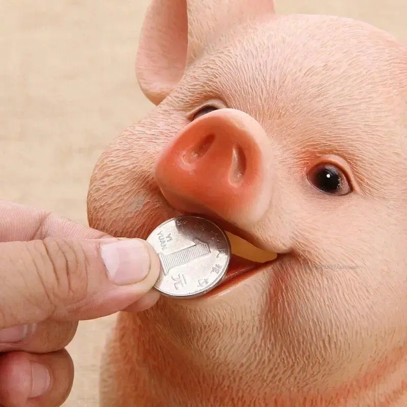 กระปุกออมสิน ดีไซน์หมูน่ารัก เหมาะสำหรับเด็ก ของเล่นเด็ก ของขวัญวันเกิด กล่องเก็บเหรียญ ของตกแต่งบ้าน