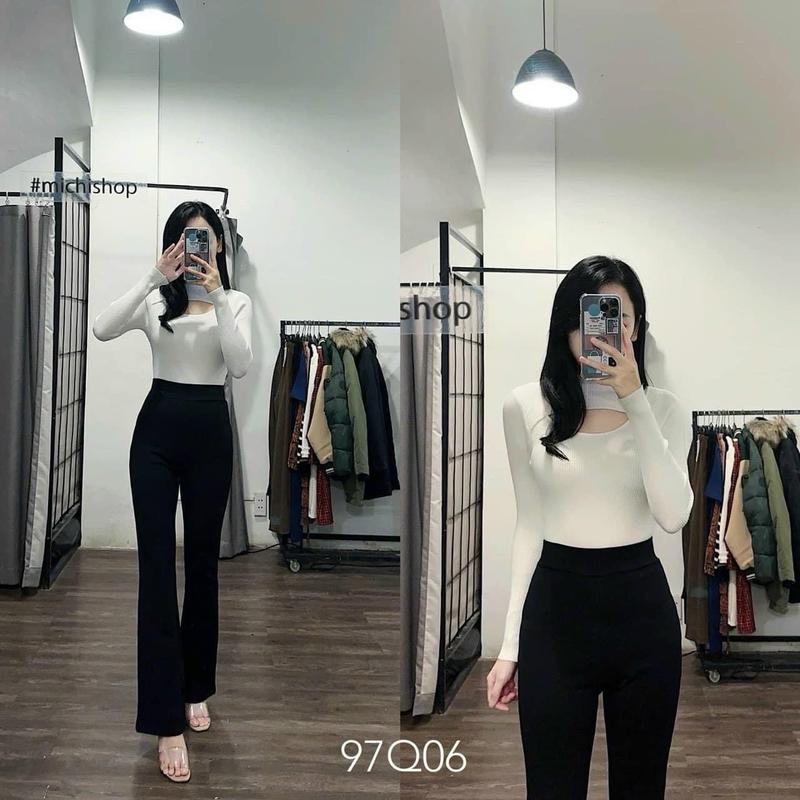 QUẦN ỐNG LOE CẠP CAO CHẤT UMI