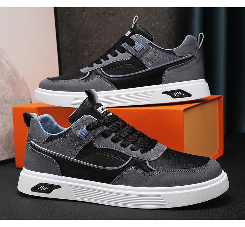Product Introduction of Labor Protection Men's Shoes Summer 2025 New Waterproof Non-slip Leather Panel Shoes Men's Casual Sports Work White Trendy Shoes 19