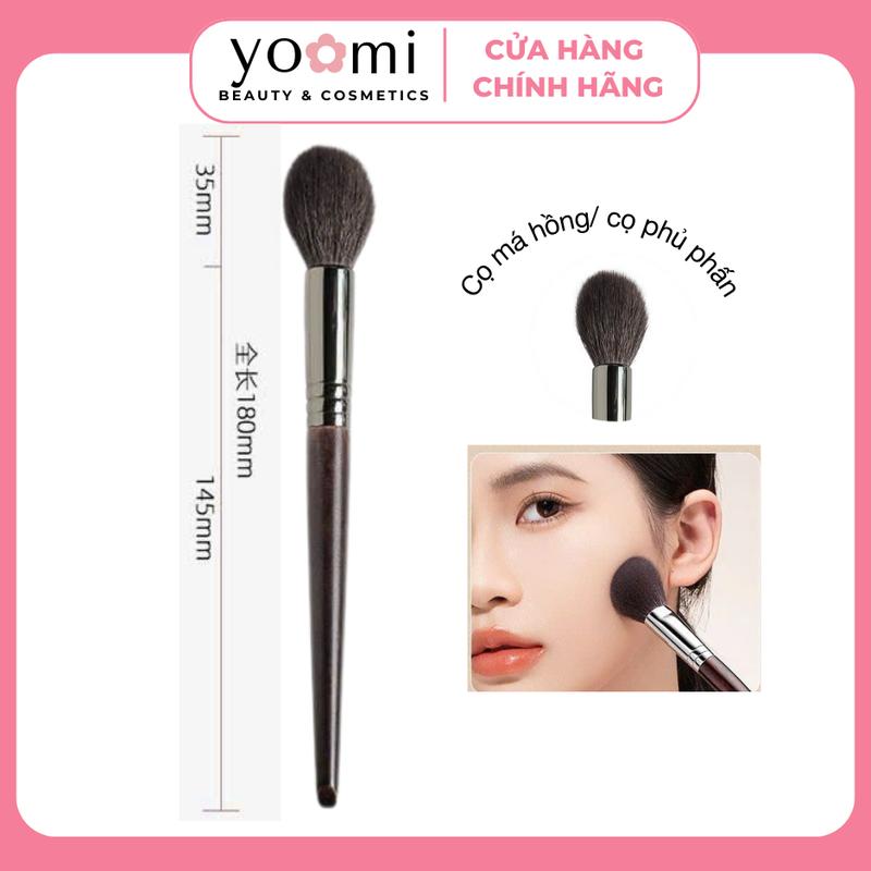 Cọ má hồng phủ phấn Cọ trang điểm tán phấn má hồng bắt sáng lông tự nhiên mềm mại thân gỗ chắc chắn YOOMI COSMETIC Mỹ Phẩm Women Nữ Mascara
