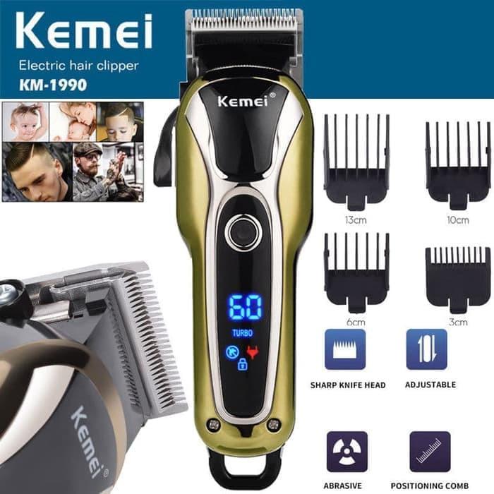 KEMEI 1990 Alat Cukur Turbo Kemei 1990 Clipper Kemei KM-1990 Cukruan Rambut Kemei KM1990 TURBO KM-1990 Mesin Cukur Rambut 1