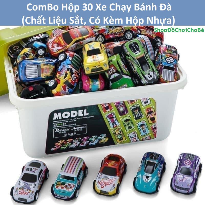 Hộp 20 - 30 Xe Sắt Chạy Bánh Đà, Đồ Chơi Toy