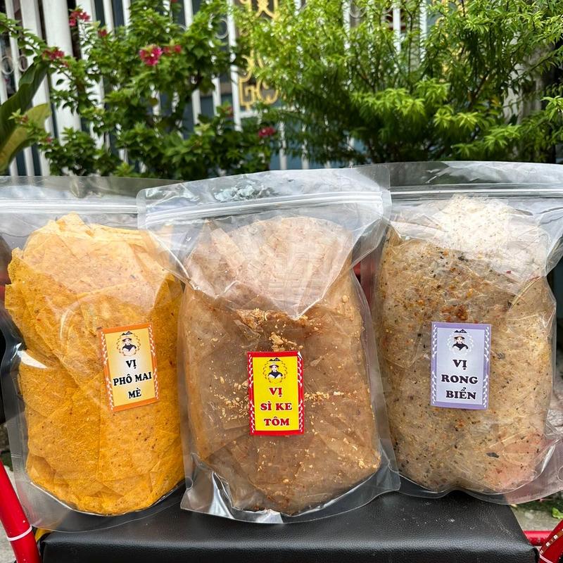 Combo bánh tráng 1,5ký: 500g muối tôm nhuyễn xu ke + rong biển +phô mai mè Snack Ăn Vặt
