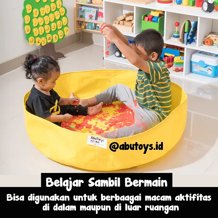 playmat abu art mat sensory play anti air kolam anak alas main waterproof playmate bayi karpet pvc COD 6