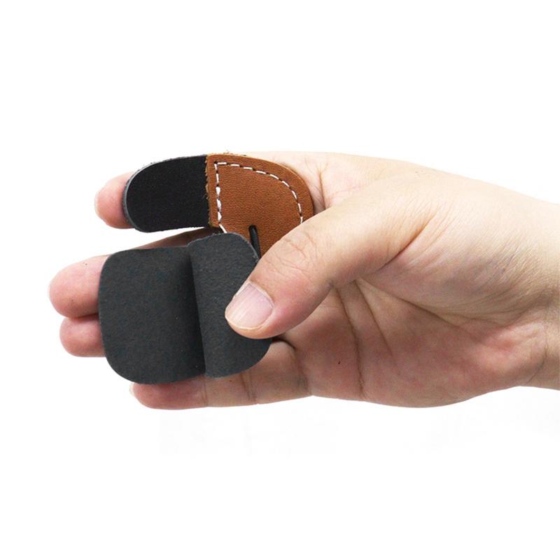 AT Thickened Cowhide Cowhide Finger Guard Protector for Traditional Bow Recurve Bow 5