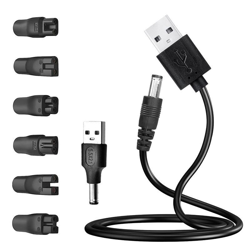 Product Introduction of 8 PCS Power Cord 5V Replacement Charger USB Adapter Cable DC Converter Universal For All Kinds Of Electric Shaver Hair Clippers 30