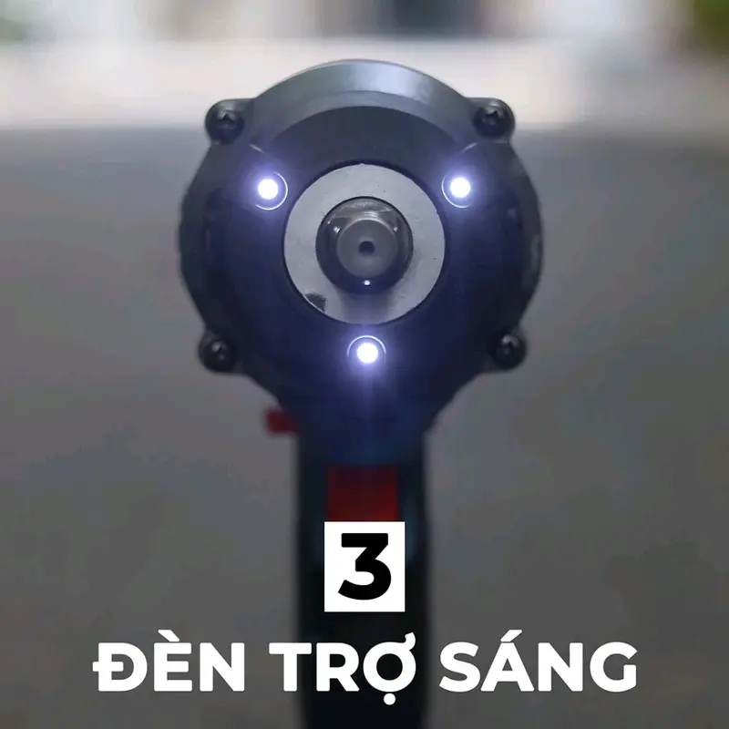 [Chính hãng] Máy siết bulong Boshun BS-IW850N lực siết 850Nm, 3 cấp chỉnh lực động cơ không than, đầu đặc 1/2 bộ kèm 2pin 15cell 5