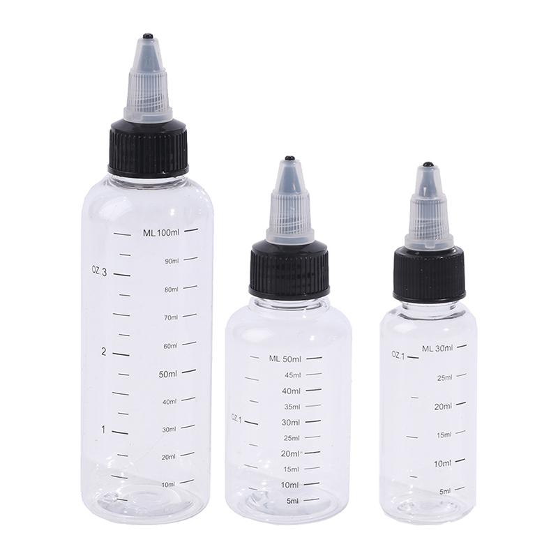 Product Introduction of 30ml-250ml Plastic PET Liquid Capacity Dropper Bottles Pigment Ink Containers Transparent Organiser 20