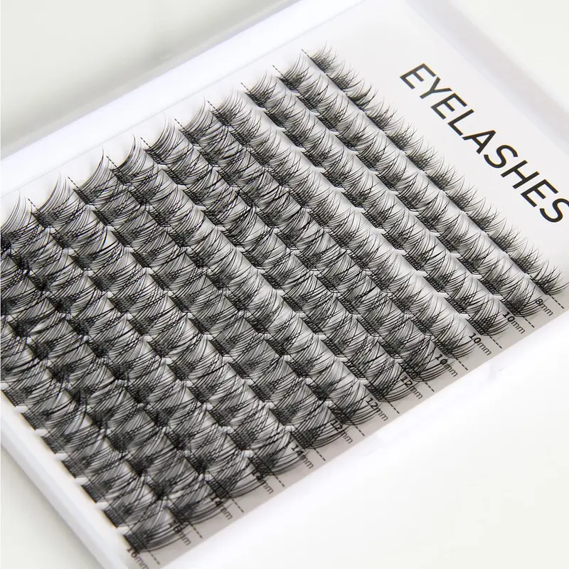 Natural Look Eyelash Extensions, 1 Box C/D Curl Individual Cluster False Eyelashes, Portable Makeup Tool for Women 7