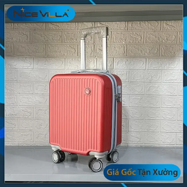 Vali nhựa Pc + Abs 16 Inch Gọn Nhẹ NiceVilla 4 bánh xe quay 360 độ Trọng lượng nhẹ