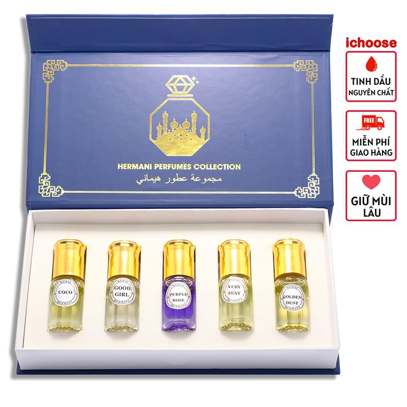 Set Tinh Dầu Nước Hoa Dubai dạng lăn mini thơm lâu hương ngọt ngào quyến rũ