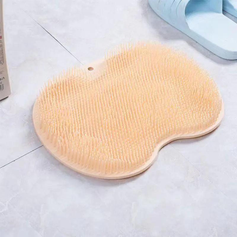 Silicone Bath Massage Pad, Shower Foot Massager, Bathroom Wall Mounted Back Scrubber, Shower Massager Scrubber, Soft Bristles Exfoliating Scrubber, Suction Cups to Mount on Wall 8