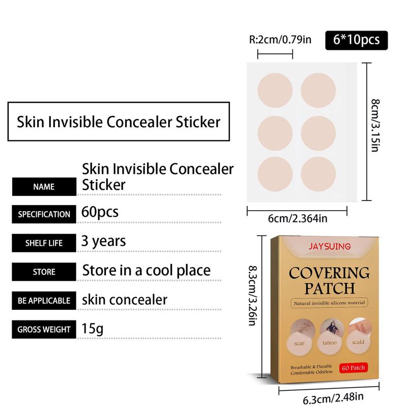 Product Introduction of 60PCS Skin Invisible Concealer Sticker Breathable Tattoo Concealer Full Coverage Sticker Scar 27