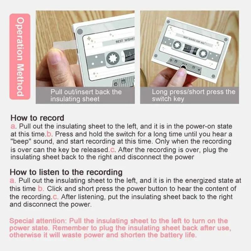 Product Introduction of New Voice Card Tape Voice Music Recorder Board DIY Recordable Recording Voice Card 5mins Recordable Post Card Anniversary 19