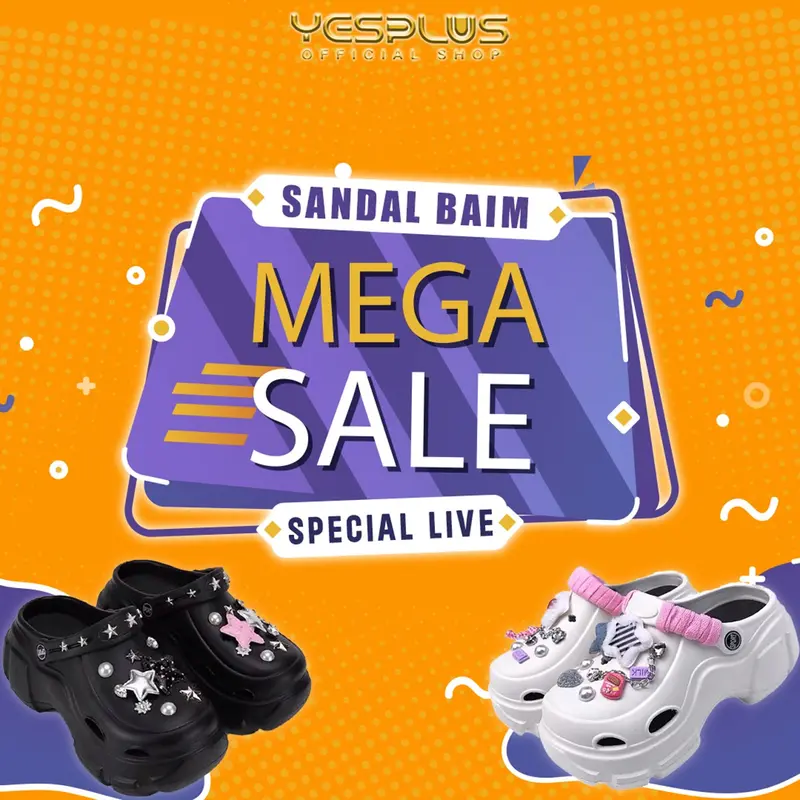 [YESPLUS] 8888-8888-9 SPECIAL LIVE STREAM SENDAL BAIM EVA RUBBER WANITA IMPORT PREMIUM 0