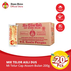 Mie Telor Asli Cap Atoom Bulan (1 dus - isi 20 pcs)