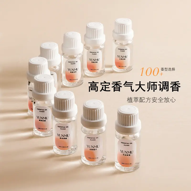 10ml Small Pink Bottle Essential Oil Sample Aromatherapy Crystal Stone Refill Liquid Plaster Hanging Piece Bedroom Oil-Soluble Gardenia Fragrance