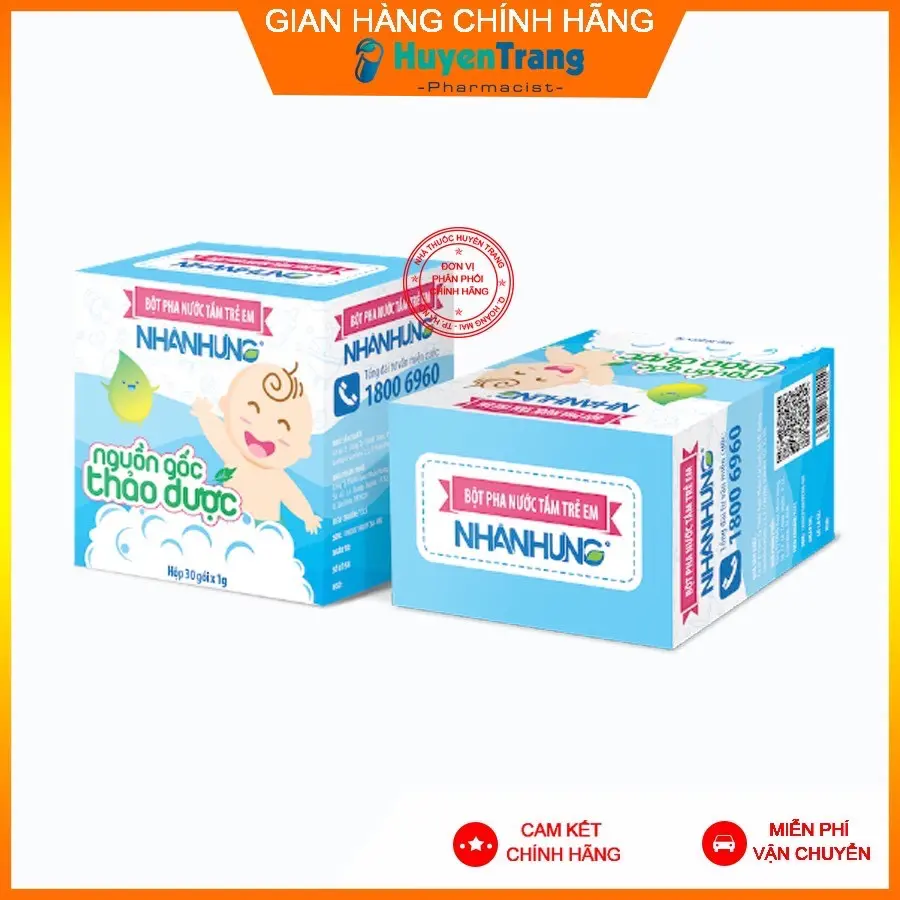 Bột Tắm Nhân Hưng - Trẻ hết Hăm da, Rôm sảy, Mụn nhọt ,Mẩn ngứa