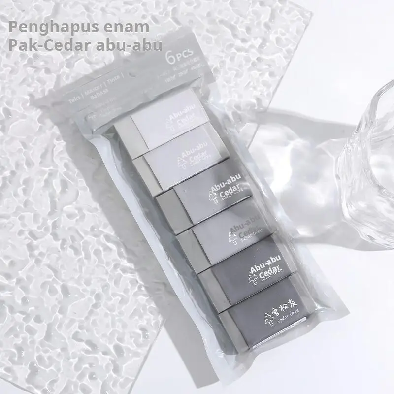 【COD】AIGD Penghapus /perlengkapan sekolah/pensil /wara, elemen kartunlucu / 4 warna, 6 buah per kotak /alat tulis