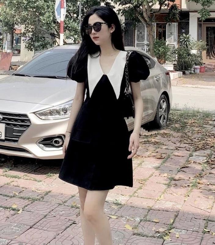  Đầm Váy Dáng Ngắn Tay Phồng Thời Trang Nữ 