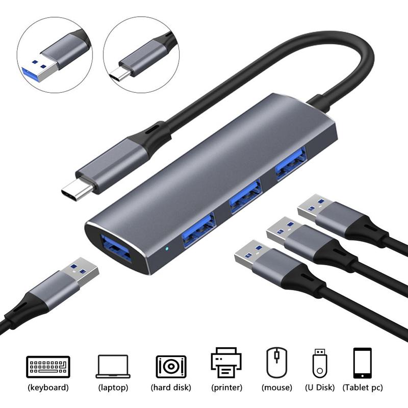 Roblue Tốc Độ cao OTG Bộ Chuyển Đổi Multiport Splitter Type-C 3.1 Dock Trạm USB 3.0 HUB Giãn nở For Điện thoại Laptop Máy tính cá nhân