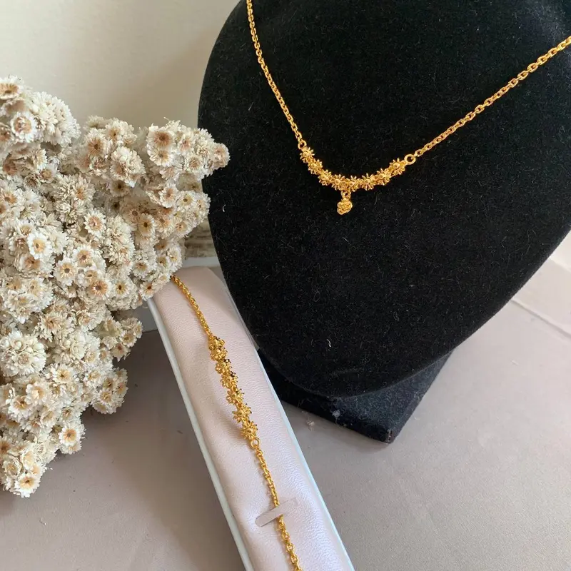 Set Mini Gelang dan Kalung Model Matahari Minimalis 0