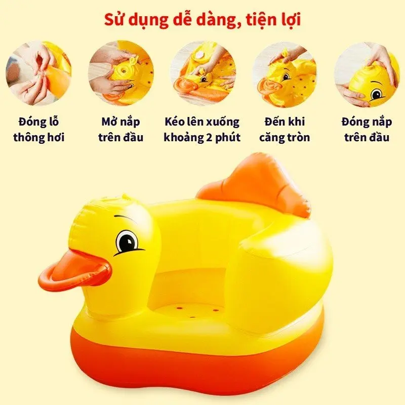 [HCM] Ghế hơi vịt ghế phao tập ngồi cho bé 6