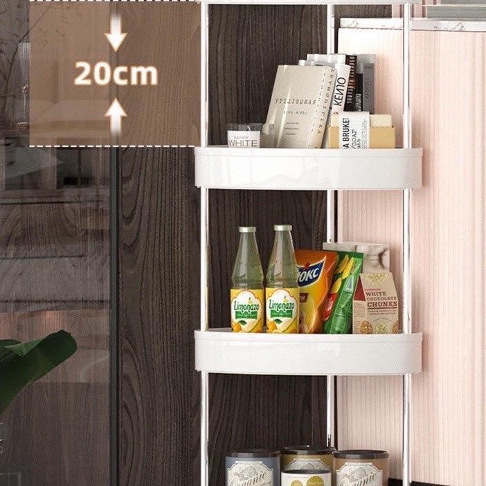 Kệ Góc Tam Giác Để Đồ Nhà Tắm,Góc Tường,Góc Bếp 4 Tầng Có Bánh Xe Di Chuyển Tiện Lợi Chất Liệu Nhựa Kitchen Nhà Bếp Inox Treo Tường