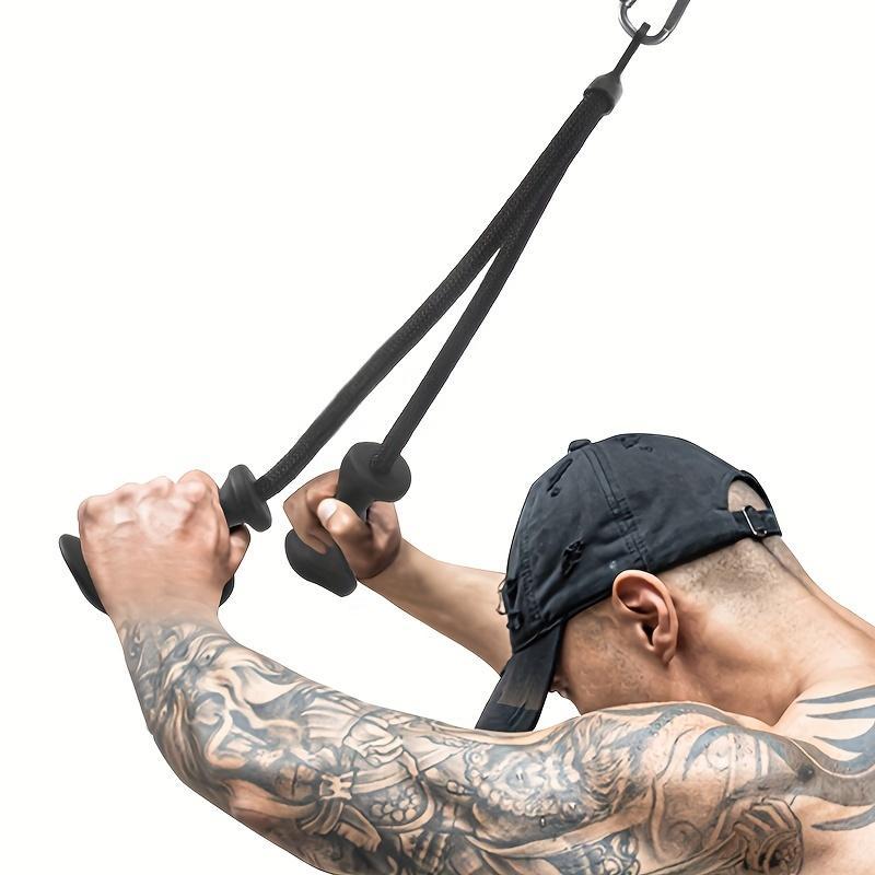 Product Introduction of Ergonomic Triceps Rope Handle, 1 Count Drawstring Grip for Muscle Building, Strength Training, Workout Equipment, Exercise Machine Attachments for Home Gym 14