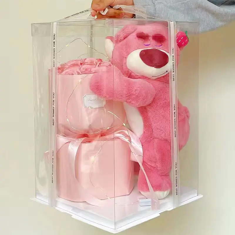 Quà Sinh Nhật, Bó Hoa Búp Bê Gấu Dâu Tây, Hộp Quà Cho Bạn Gái Và Bạn Gái, Hoa Tươi Được Bảo Quản, Thích Hợp Cho Lễ Tốt Nghiệp Và Ngày Của Mẹ