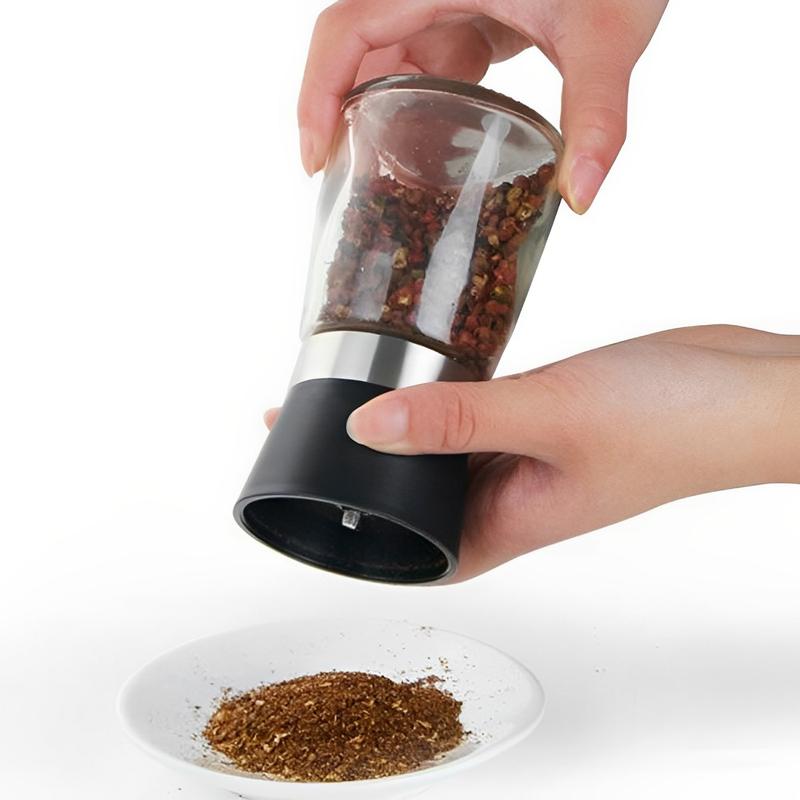 Lọ xay hạt tiêu cầm tay siêu nhanh, Cối Xay Tiêu Kiêm Đựng Tiêu Đa Năng Bằng Thủy Tinh Có Tay Cầm Vặn Tiện Lợi. Lọ xay tiêu