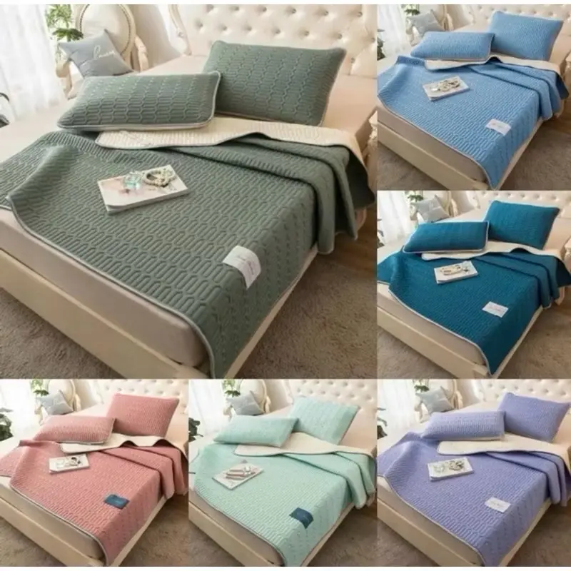￼Chiếu Điều Hòa Cao Su Non Latex 5D New 2024 - Chiếu 5d cao su non siêu mát tặng kèm 2 vỏ gối