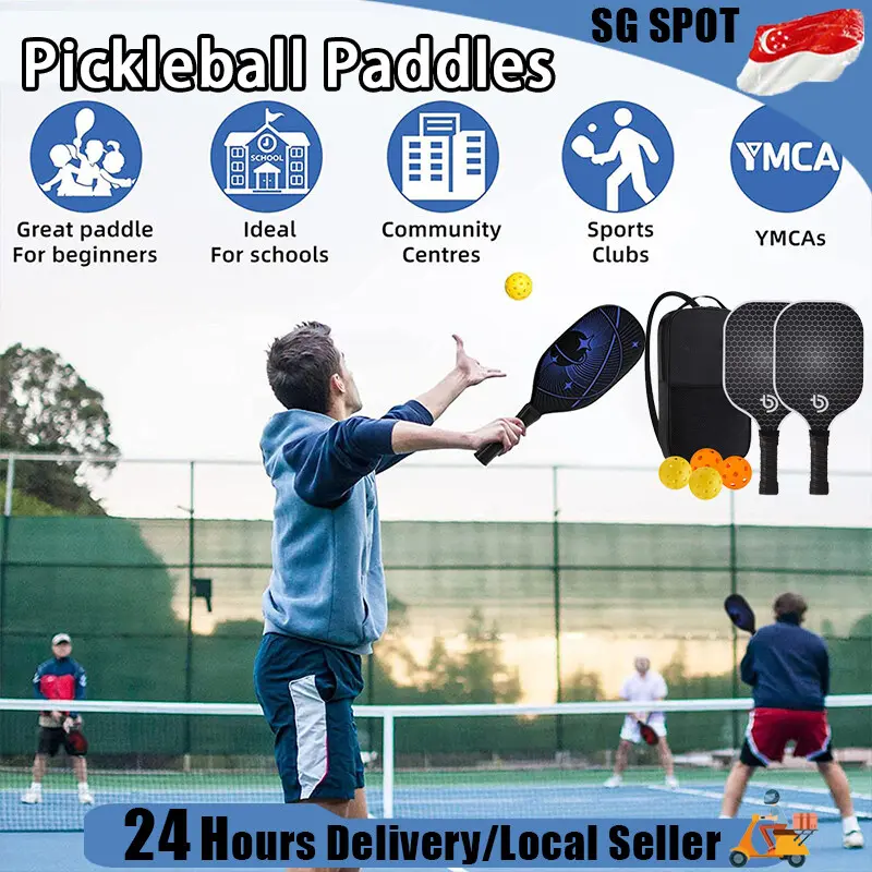 Pickleball Racquet Set Fiber Surface USAPA Approved Seat Pickleball ...