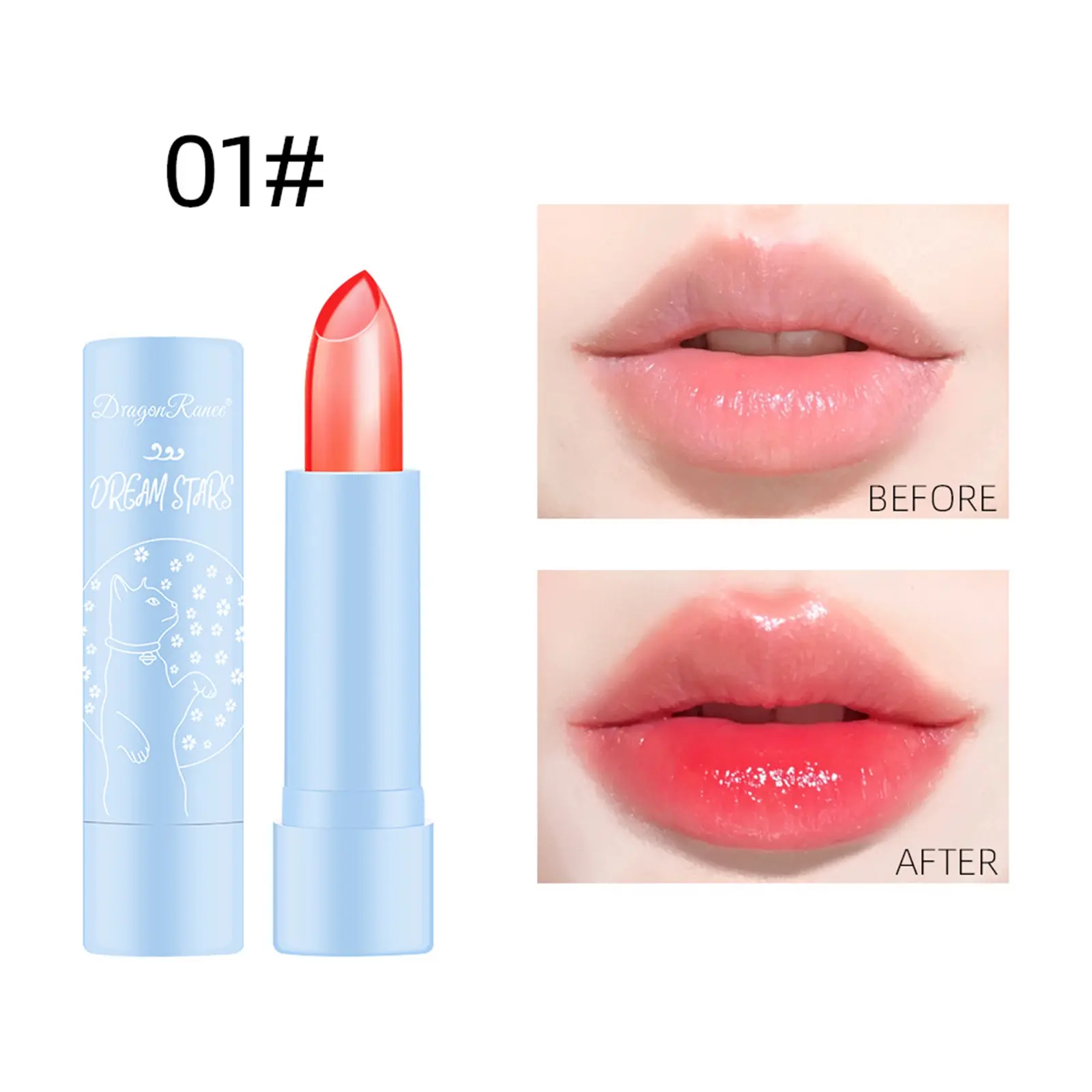 Color Changing Lip Balm Hydrating Moisturizing Lipstick for Dry Cracked Lips Repair Treatment Personal Care Products