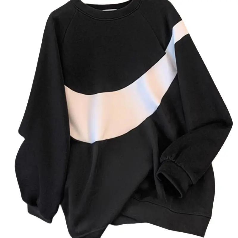 Áo sweater cổ tròn dài tay kiểu dáng unisex nam nữ form rộng chất dày đẹp KLGCBHàn Quốc Đen Hoodie Menswear