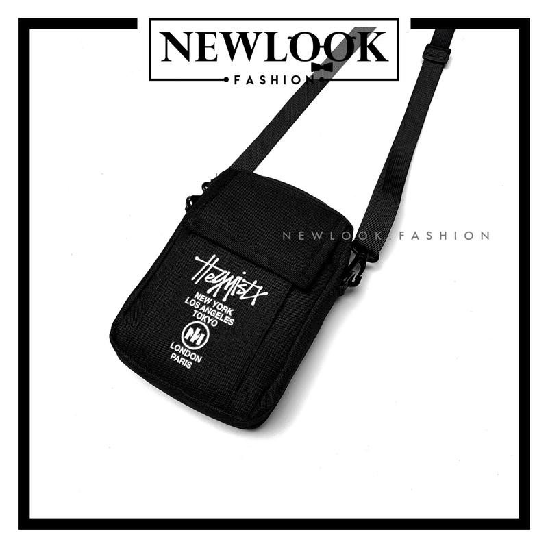 Túi vải dù phom chữ nhật đứng nhỏ gọn nam nữ ( 18 x 13.5 x 4.5cm )