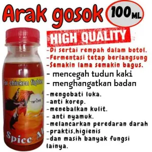 arak gosok ayam aduan seribu manfaat