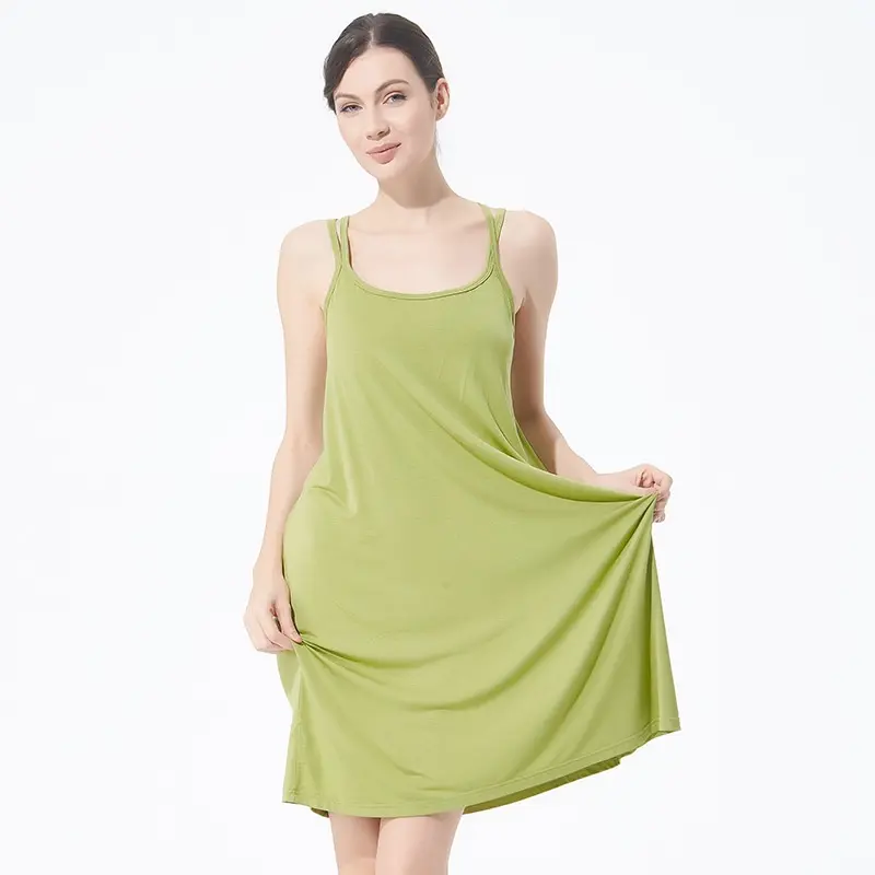 【Ms Queena】5 colors 2xl-7xl 140kg Korean style women loose sexy backless plus size beautiful back basic sleeping dress outer wear cross strap maxi dress Clothing Cotton Fabric Womenswear Hip Loungewear Skirt Nightwear Lingerie Comfort Minimalist